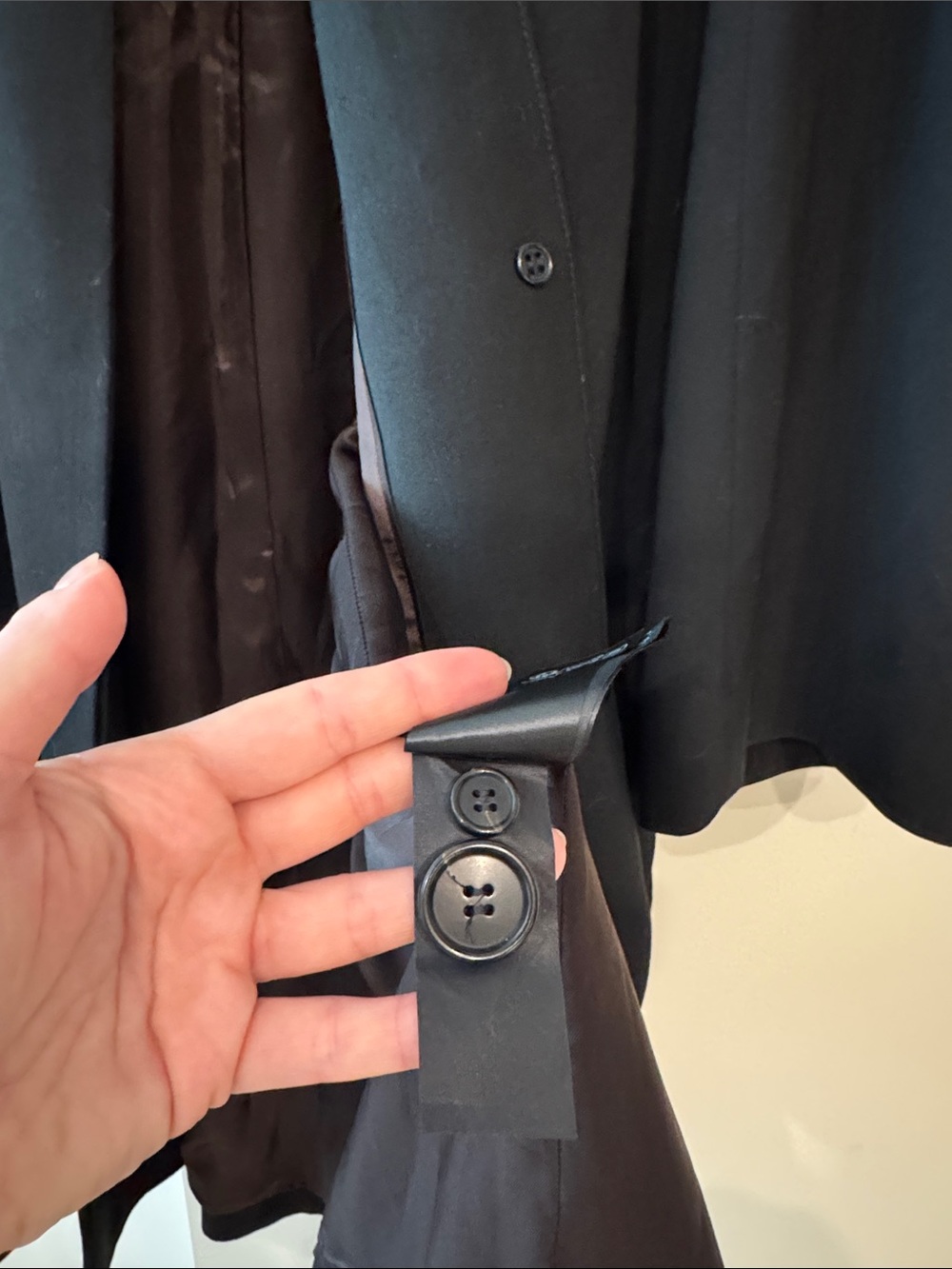 NEW COS Trench Coat in Black, size 12 - Picture 8 of 10